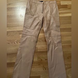 BCBG Tan Leather Pants